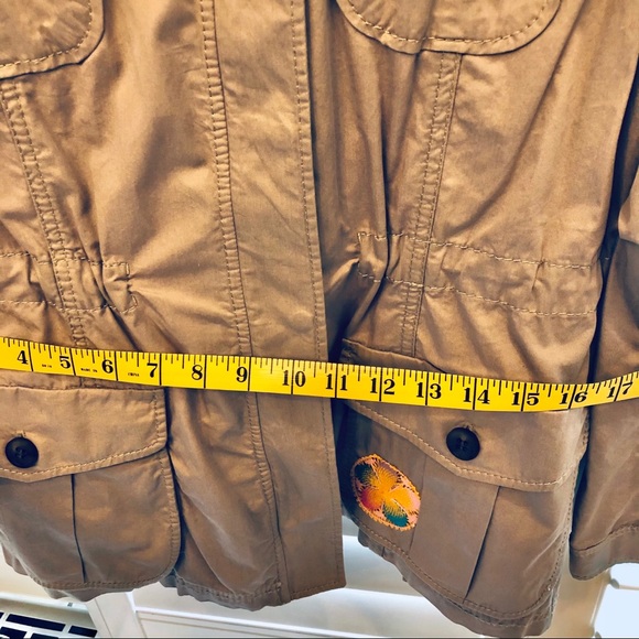 SALE! π OLSEN short utility Trench Coat with embroidery π - Picture 11 of 13